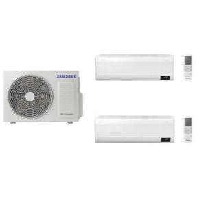 Samsung Wind Free AJ050TXJ2KH/EA 12+12 Iç 5 Kw Dış Ünite 18000 BTU 1+2 Multi Inverter Duvar Tipi Klima